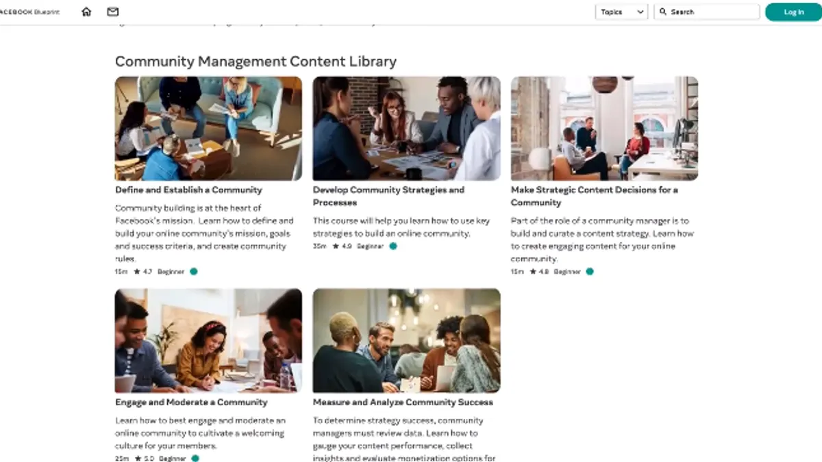 Facebook community manager course