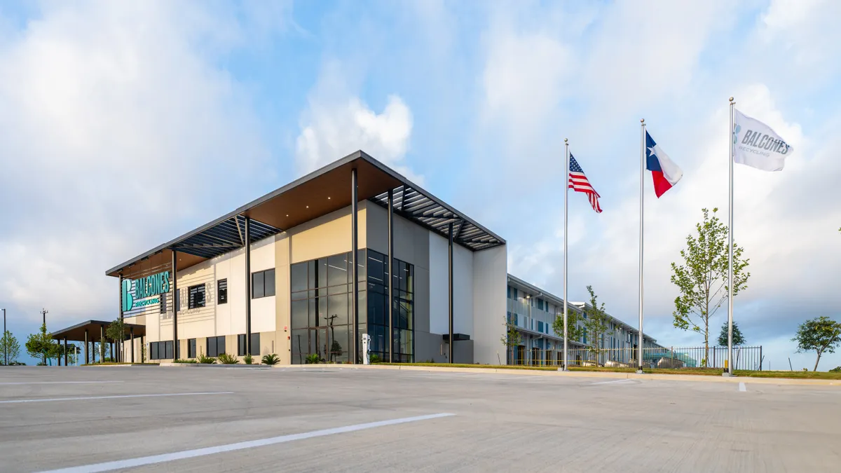 The exterior of a recycling facility