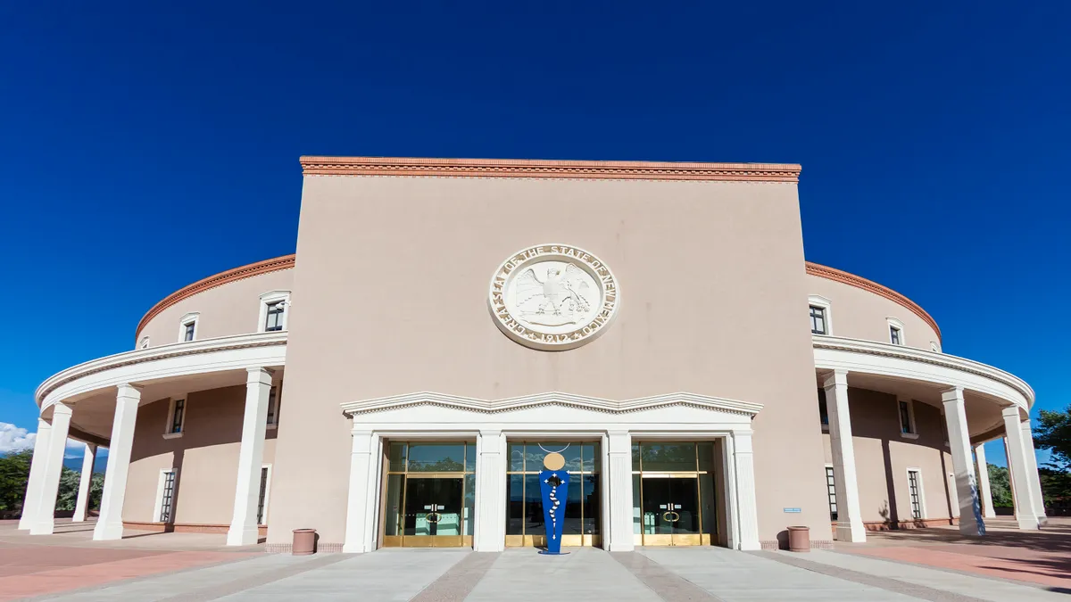 New Mexico State Capitol building in Santa Fe.