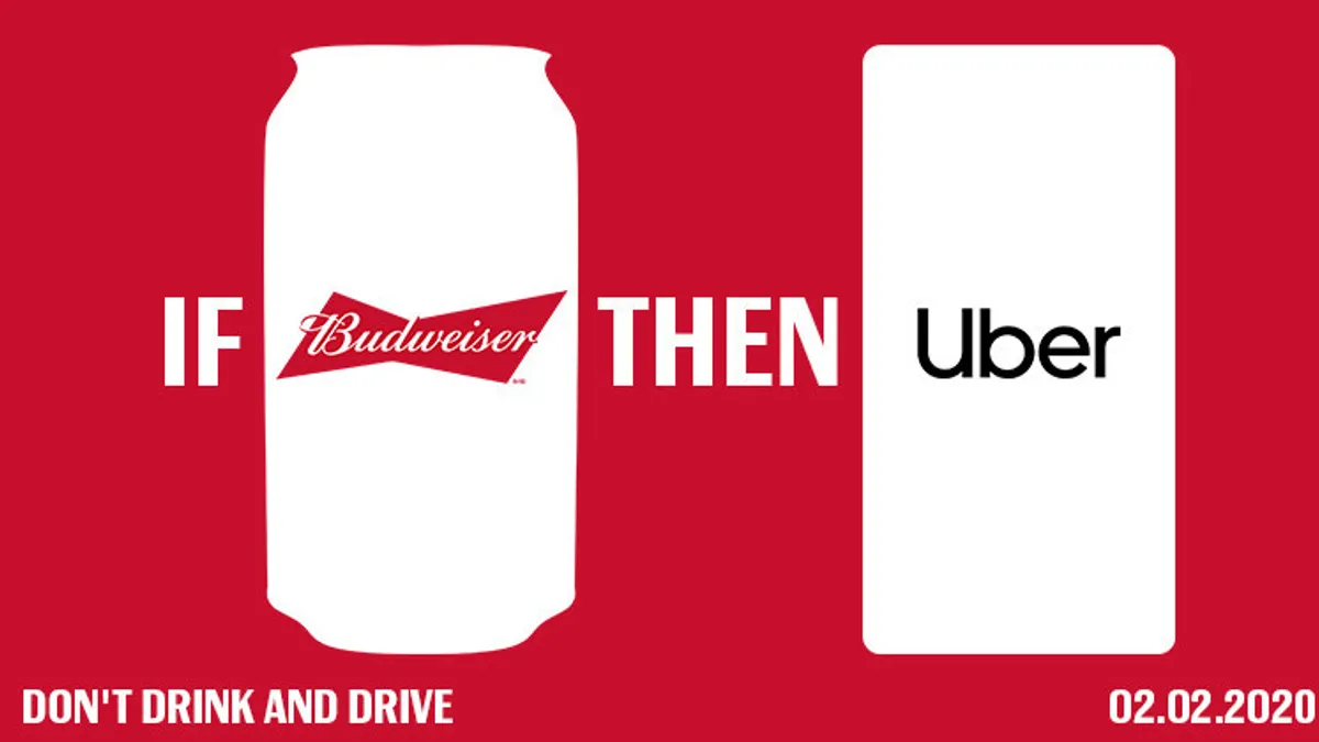 Budweiser and Uber team up for Super Bowl promotion