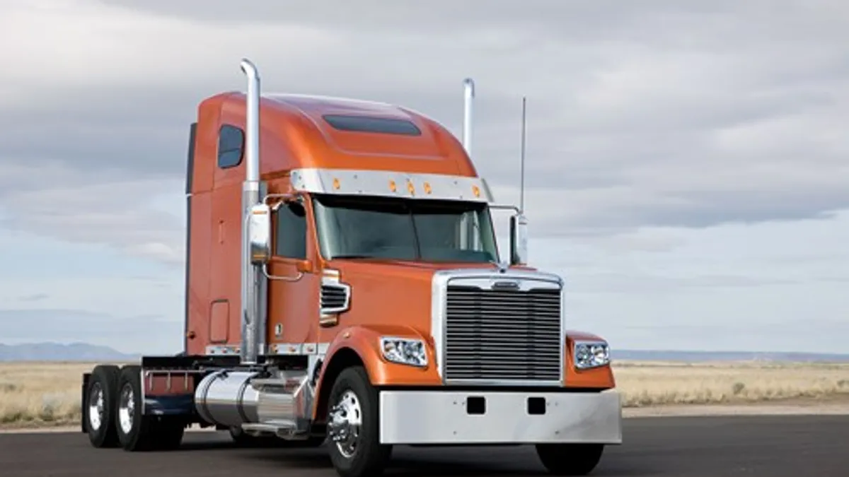 A Freightliner Coronado truck.