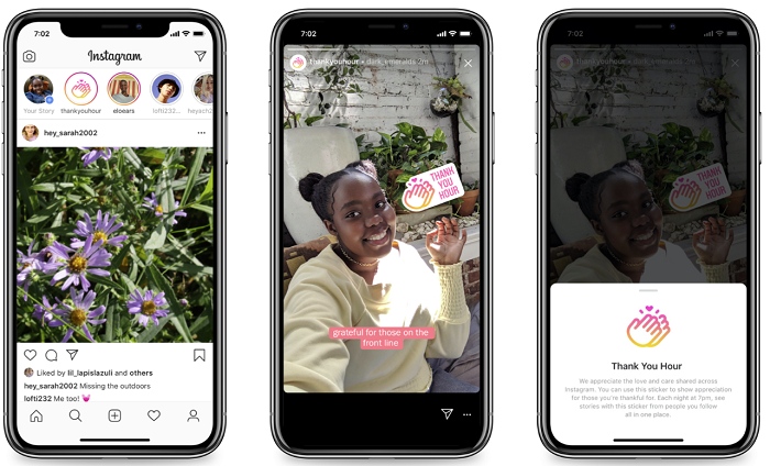 Instagram thank you hour sticker