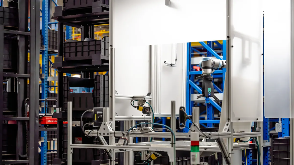 The RightHand Robotics RightPick™ item-handling system in a Staples fulfillment center.