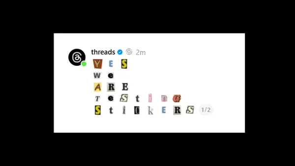 Threads animated text