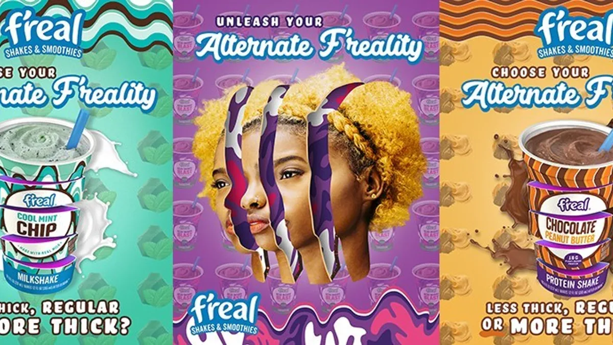 F'real targets Gen Z with livestreams, QR codes, mobile VR