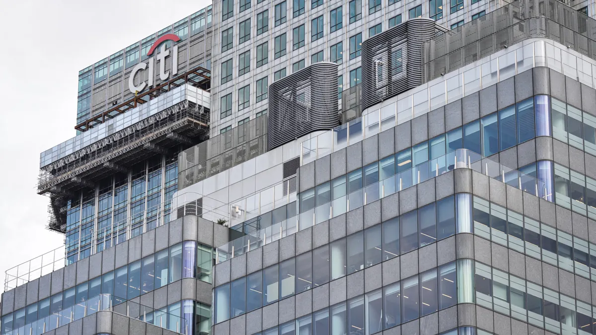 The Citi building in Canada Square, Canary Wharf, London on June 4, 2025.