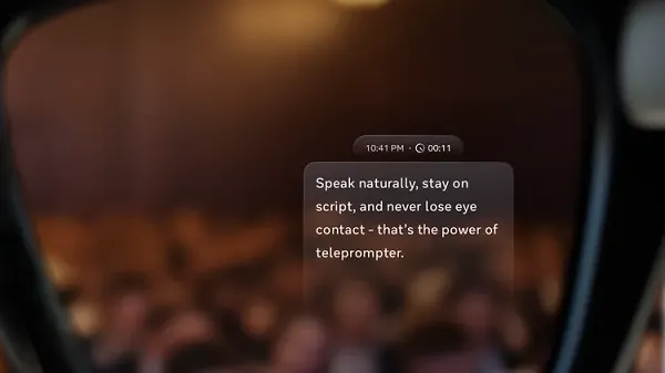 Meta Display teleprompter