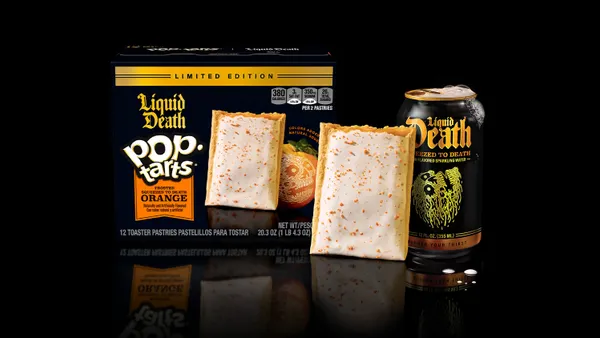 Pop-Tarts Liquid Death Squeezed to Death Frosted Orange toaster pastry