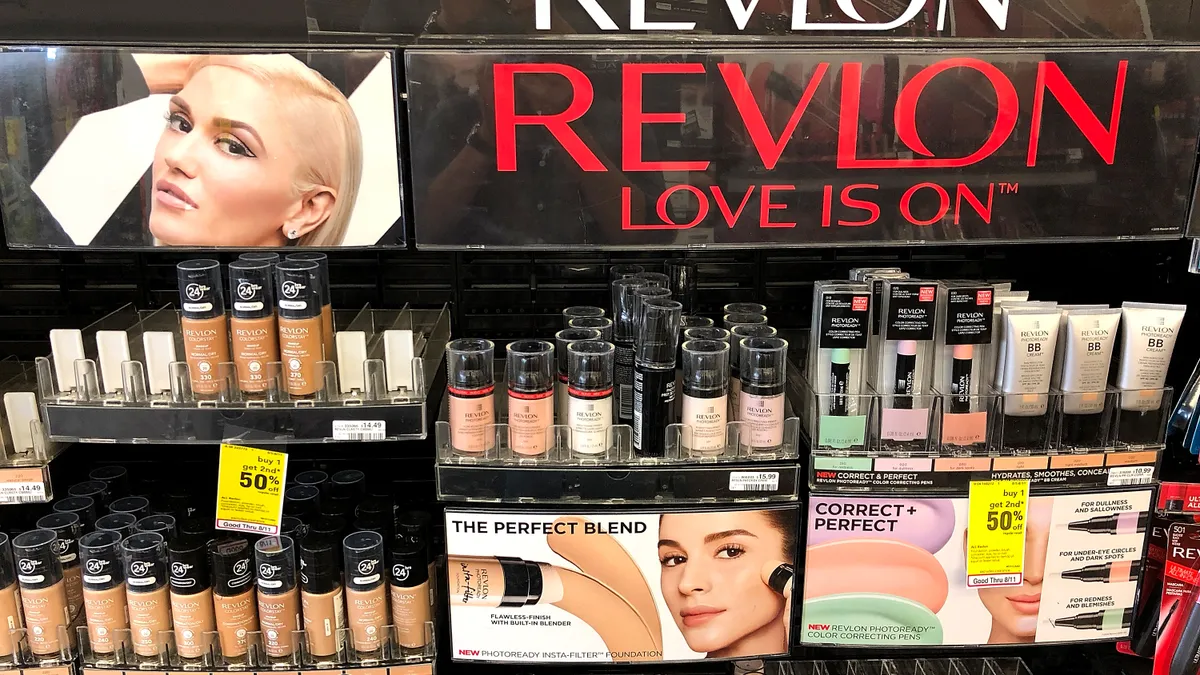 Display of Revlon makeup 2018