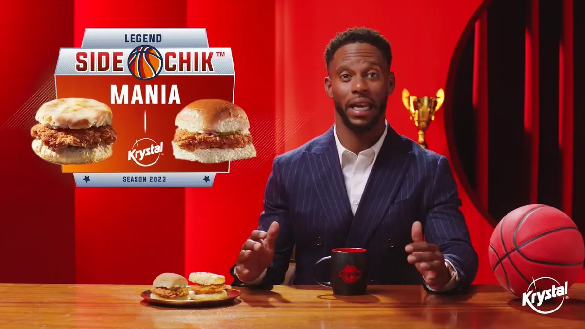 Victor Cruz appears in an ad for Krystal