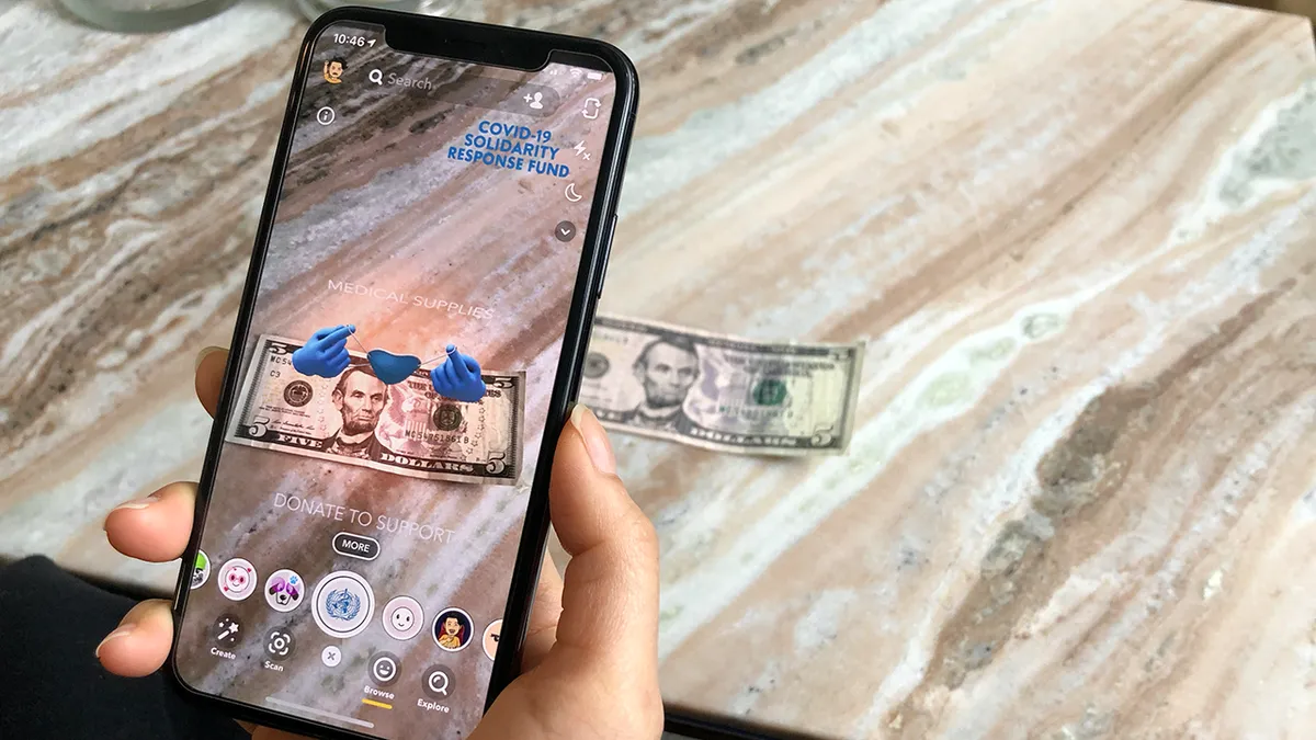 Snapchat supports COVID-19 relief with AR Lens