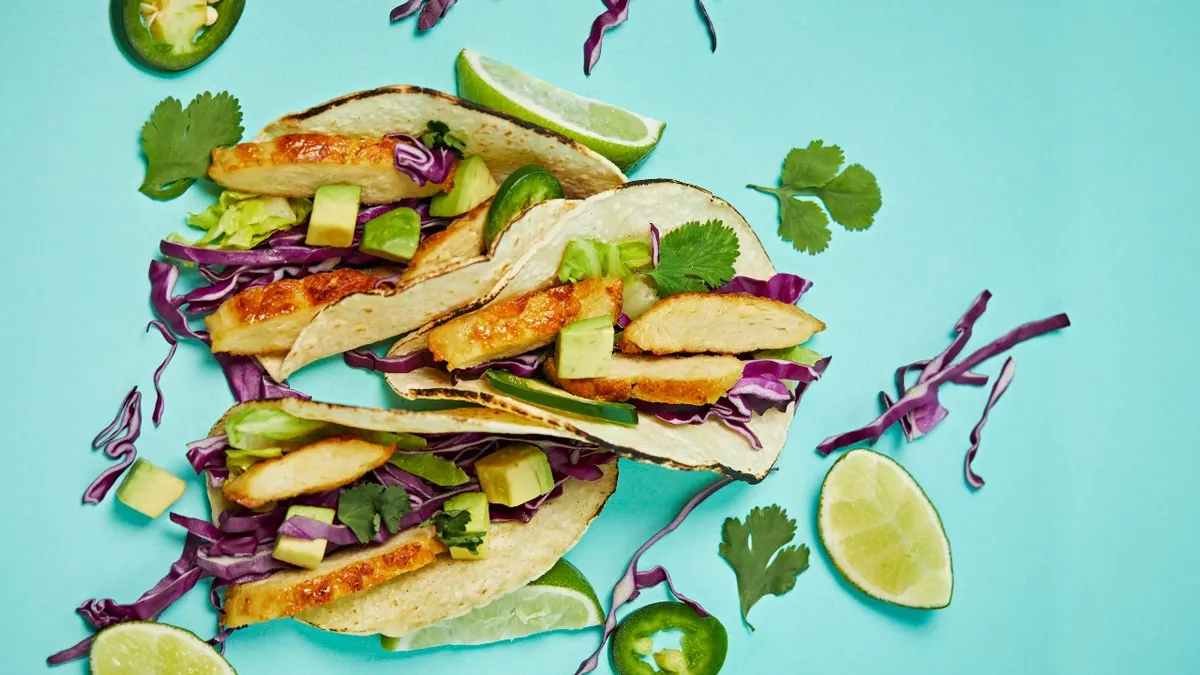 Chicken tacos made with Upside Foods' cultured meat