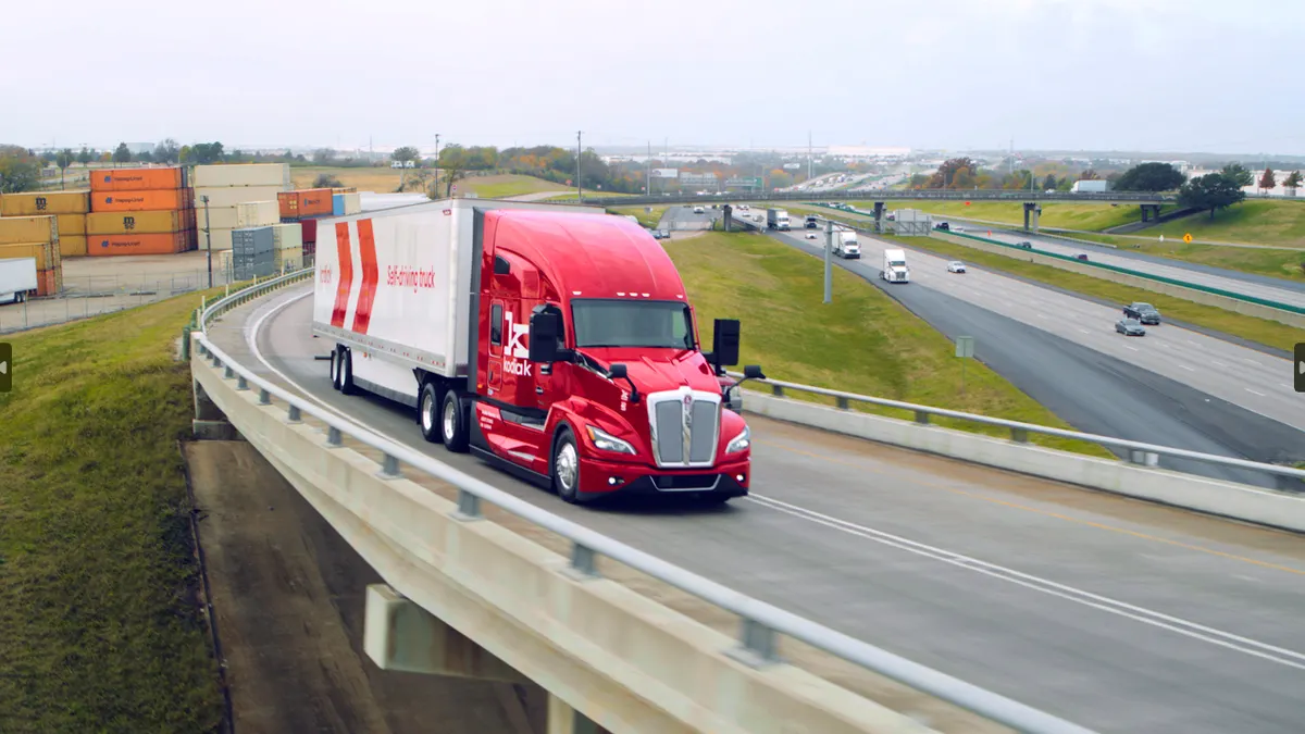 Kodiak AI truck on highway