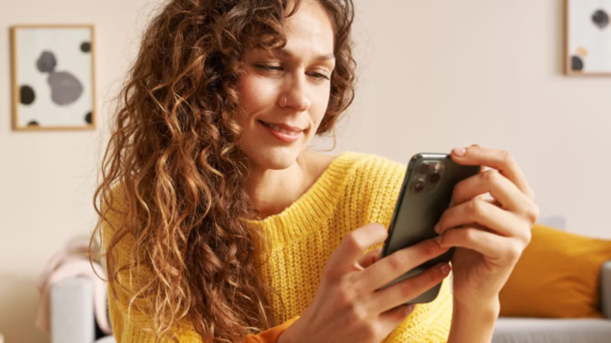 Women looking at her phone