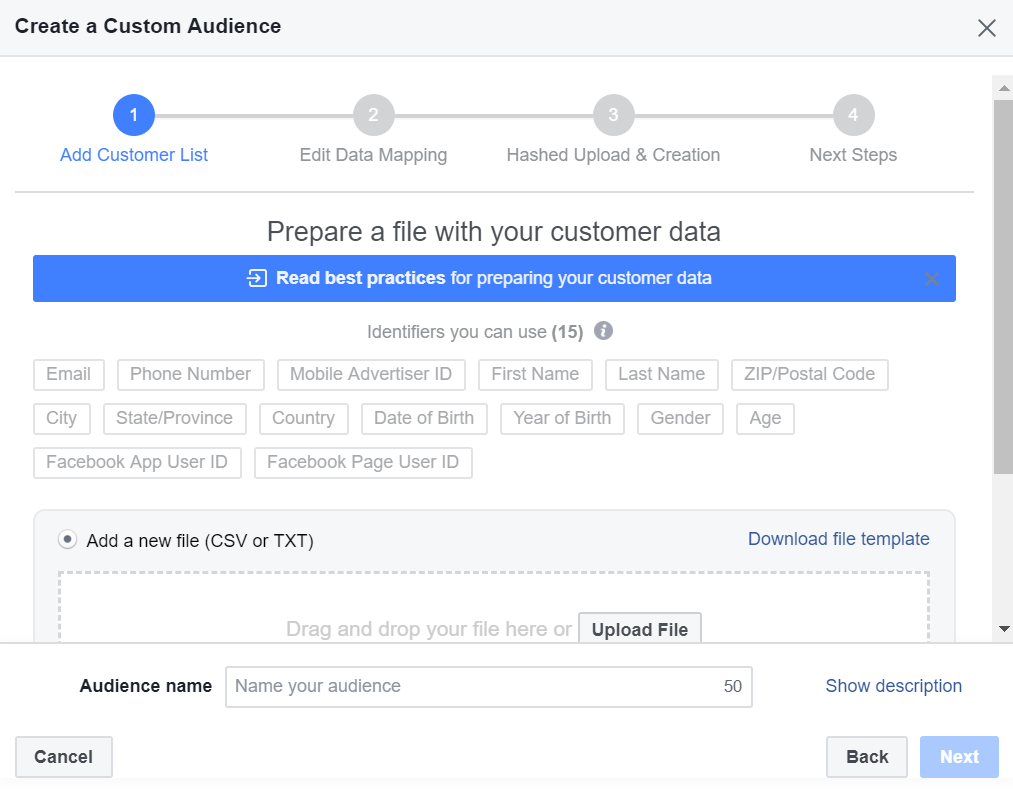 Customer File Upload Details