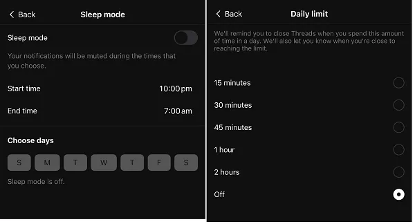 Threads time management
