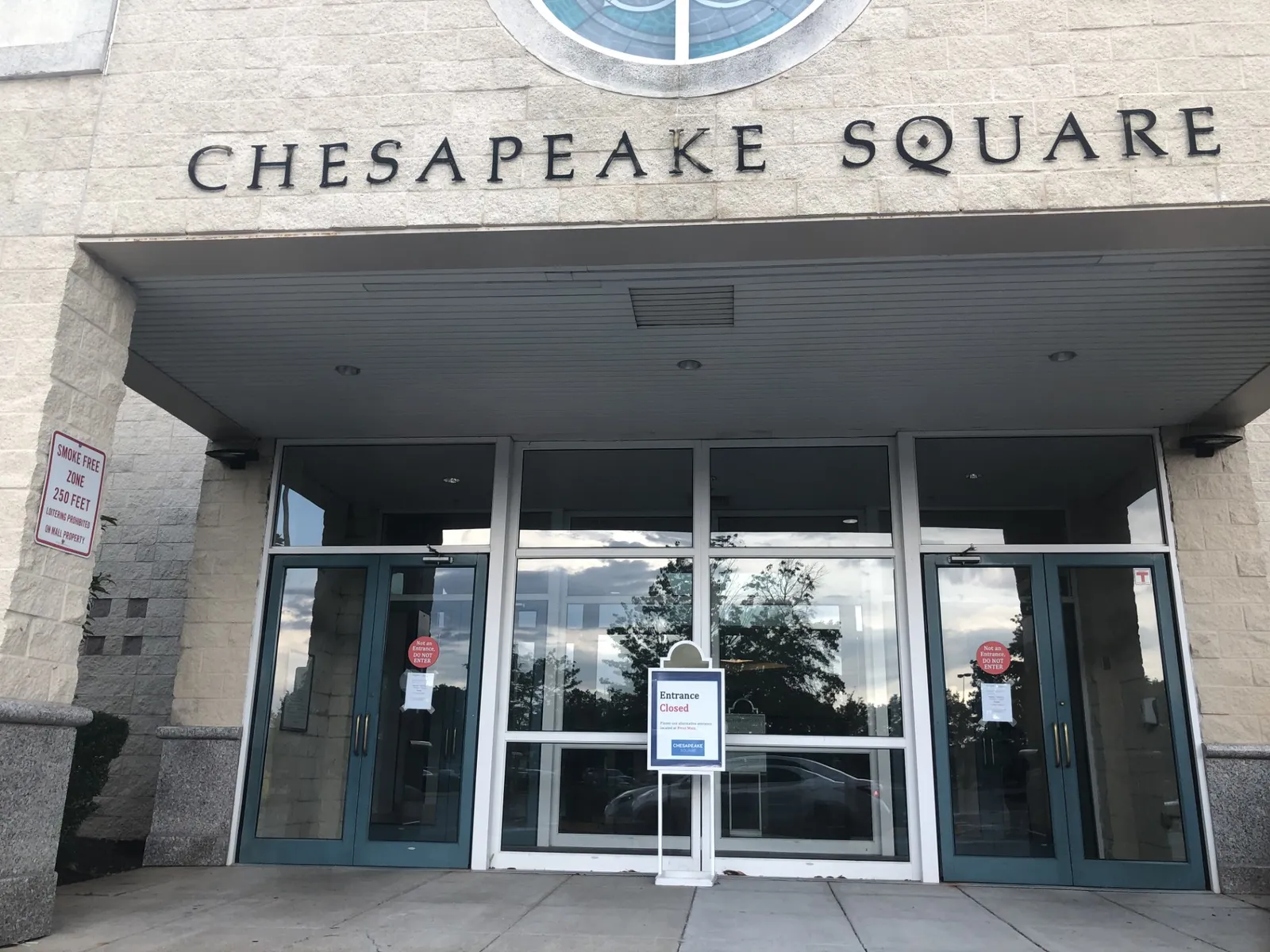 An entrance to the Chesapeake Square Mall in Virginia