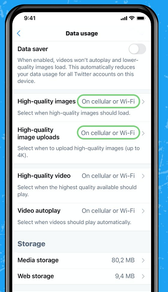 Twitter 4k settings