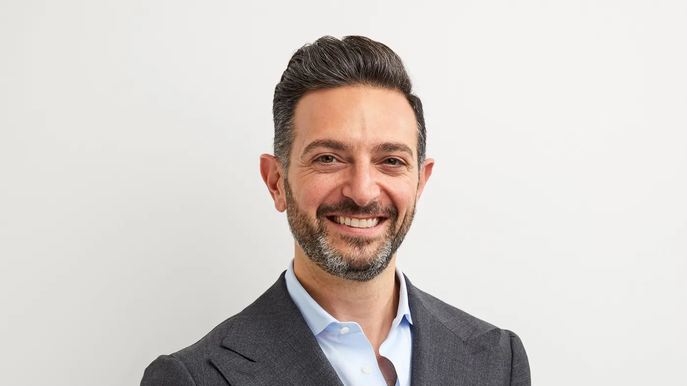 A portrait of Avak Kahvejian, CEO of Ampersand Biomedicines.