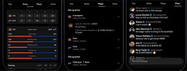 X NFL gametime