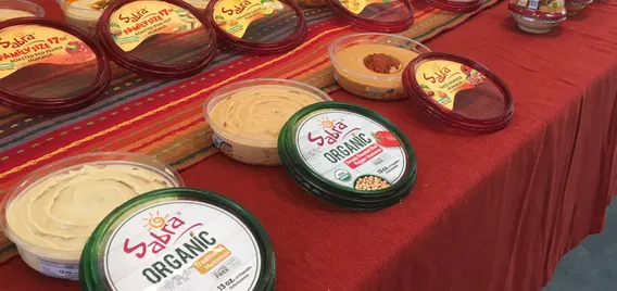 A variety of dips at Sabra's office in Richmond, Virginia