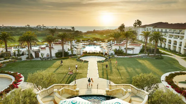 An exterior image of Waldorf Astoria Monarch Beach in Dana Point, California.