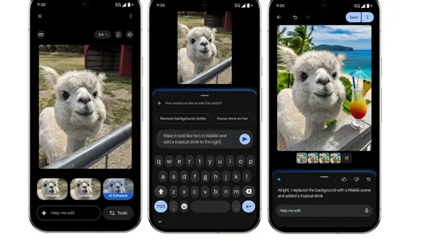 Google AI image editing