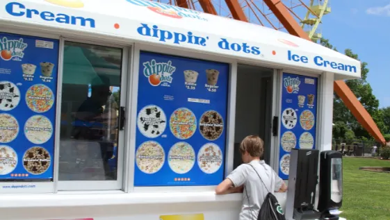 A cart selling Dippin' Dots.