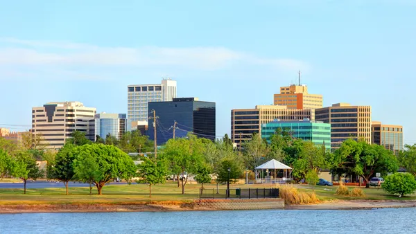 view of buildings and trees in Midland, Texas