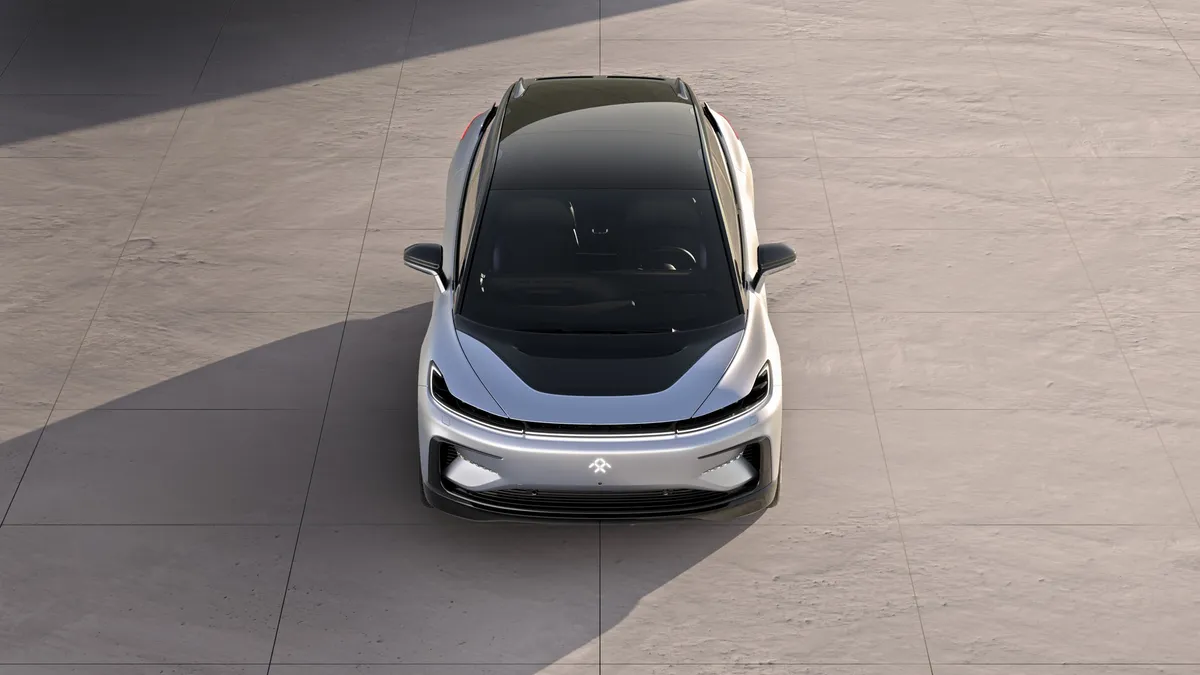 The Faraday Future FF91 electric vehicle.