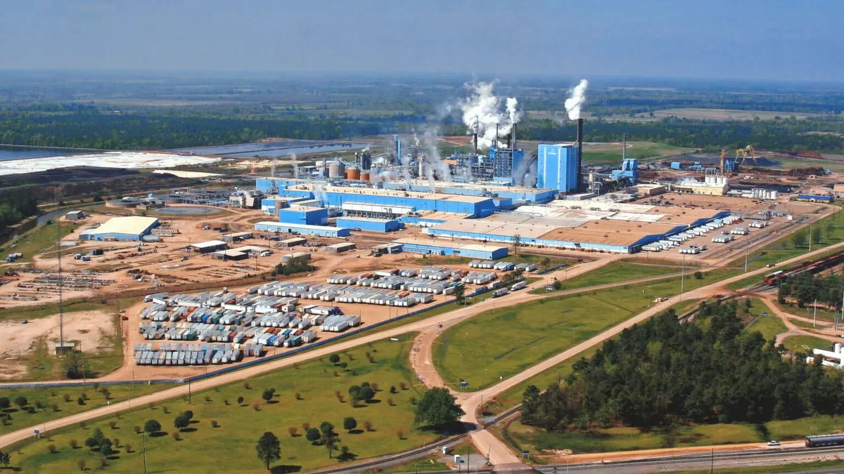 Aerial view of Domtar Ashdown Mill