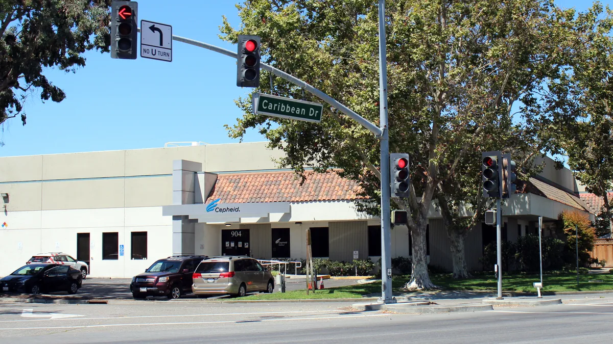 A view of Building 1 at Cepheid headquarters in Sunnyvale, California. Cepheid plans to consolidate manufacturing activities at its Sunnyvale headquarters.