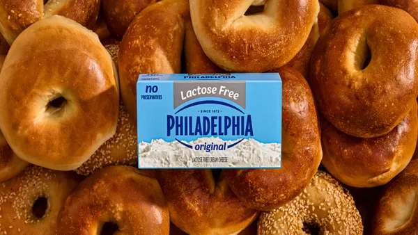 A package of Philadelphia's new lactose-free cream cheese.