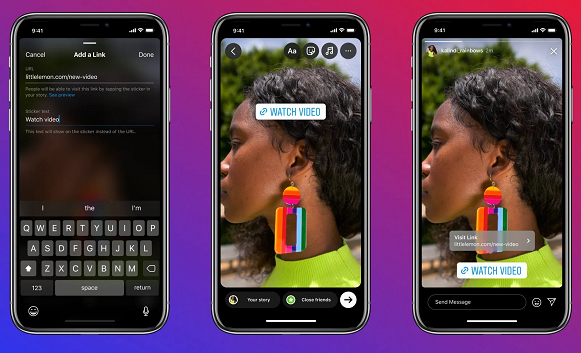 Instagram Stories link sticker