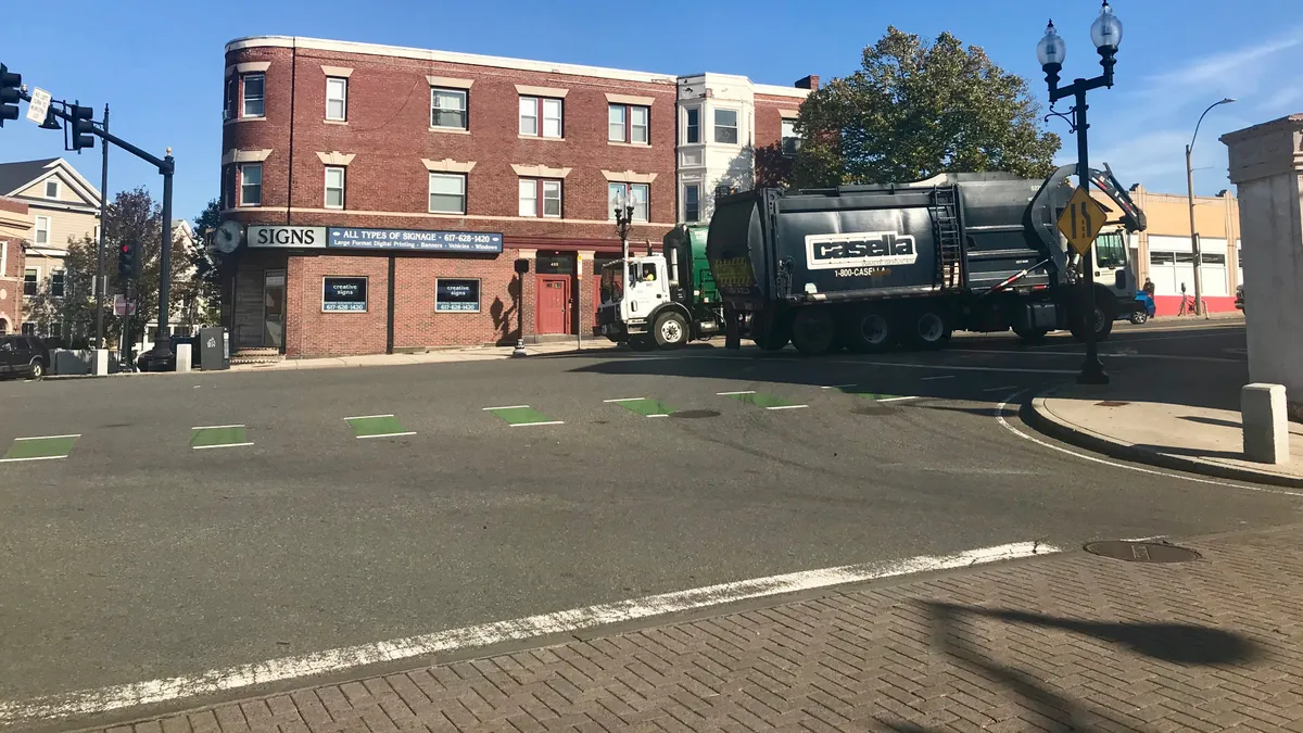 Casella Waste Systems truck in Somerville, Massachusetts