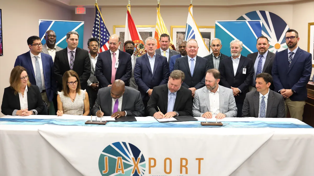 Southeast Toyota Distributors and JAXPORT announced a $210 million agreement to relocate and expand the company's vehicle process operations in jacksonville, Florida.