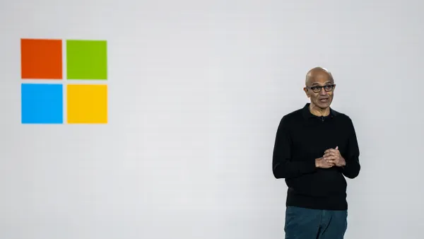 Microsoft CEO Satya Nadella speaks during an event celebrating the tech giant's 50th Anniversary on April 4, 2025 in Redmond, Washington.