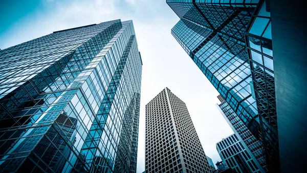 Skyscrapers in Hong Kong.