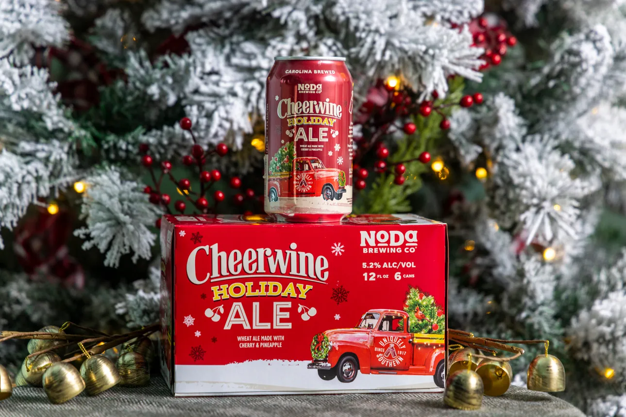 Cheerwine Holiday Ale packaging.