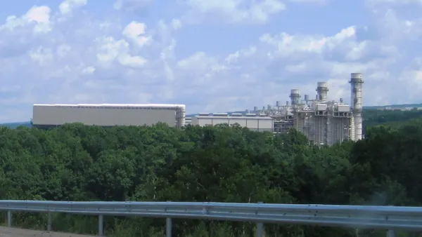 A gas-fired power plant.