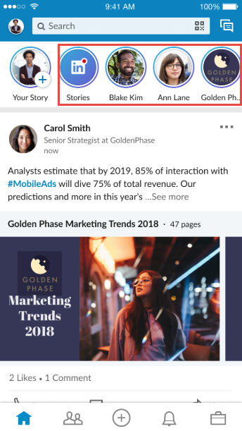 LinkedIn Stories