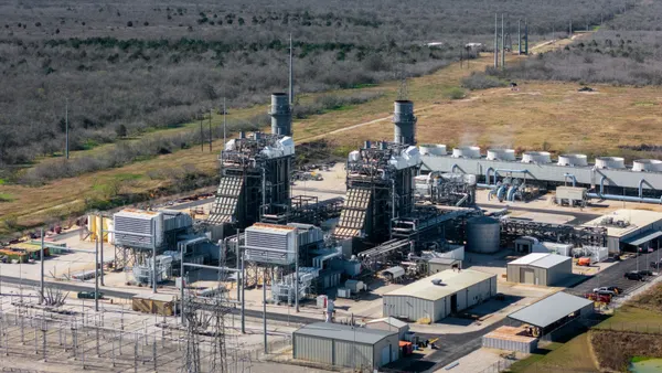 A gas-fired power plant.