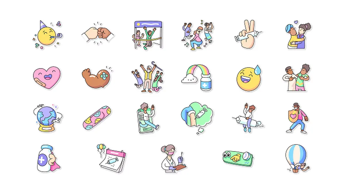 WhatsApp Vaccination Stickers