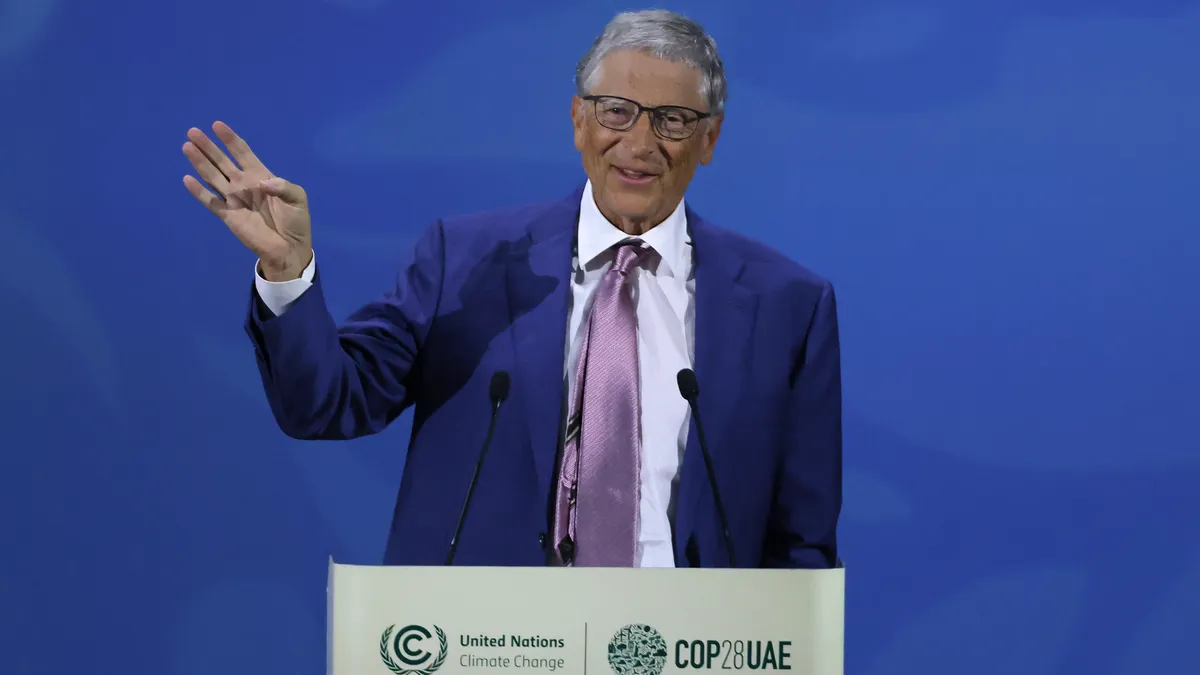 Bill Gates speaks at COP28.