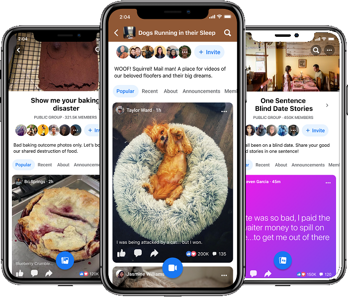 Facebook visual groups