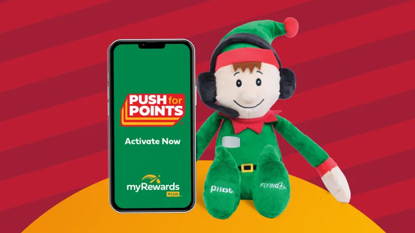 A photo of the plush elf sold by Pilot.