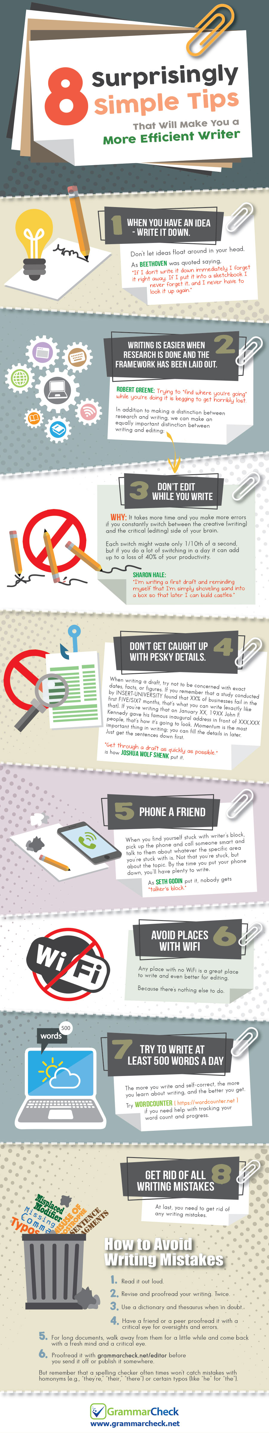 Infographic outlines tips to improve your writing output