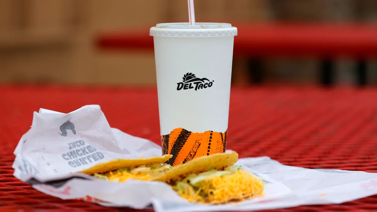 Del Taco meal following its 2021 acquisition by Jack in the Box