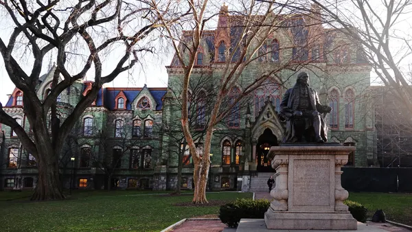 A state on University of Pennsylvania's campus.