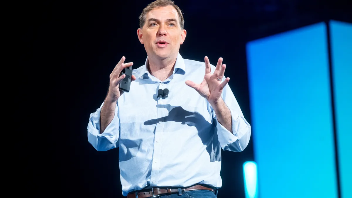 AWS CEO Matt Garman delivers a keynote address during AWS re:Invent 2024 at The Venetian Las Vegas on December 3, 2024 in Las Vegas, Nevada.